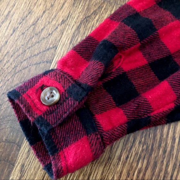 Old Navy Red Plaid Flannel Top, 18-24 Months - Picture 4 of 4